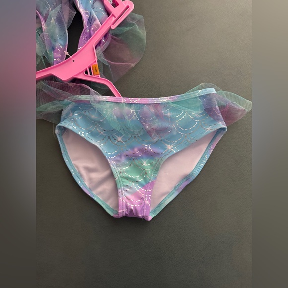 Cute Toddler Girls Two Piece Magical Rainbow Print Bathing Suit by btween |Sz 3T - Picture 2 of 8